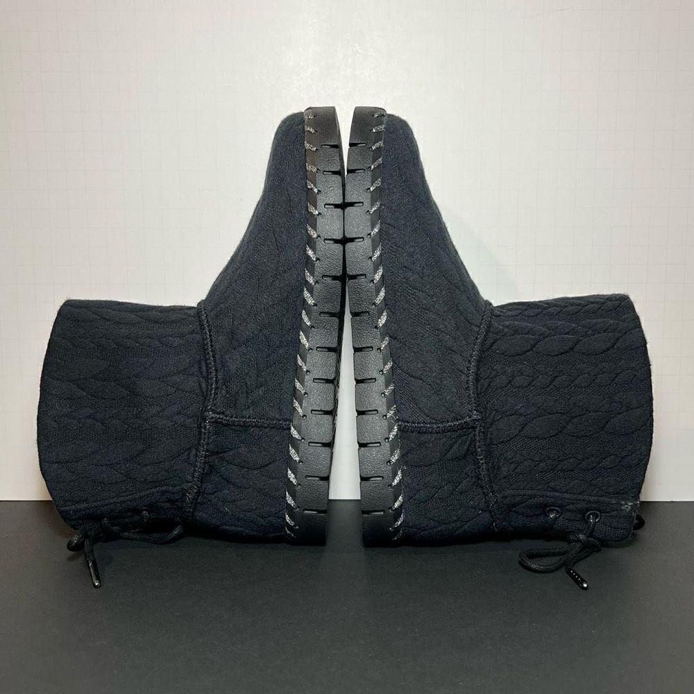 Womens MUK LUKS Flexi Hoboken Knit Dark Grey Memory Foam Ankle Boots / Size 7.5 - Picture 6 of 8
